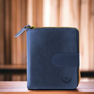                       Lorenz Blue Color Pure Leather Wallet                                              