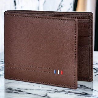                       Lorenz Brown Color Pure Leather Wallet                                              