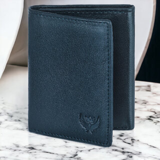                       Lorenz Blue Color Pure Leather Wallet                                              
