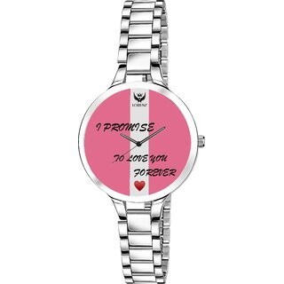                      LORENZ Luxury Analogue Women's Watch(Pink Dial Silver Colored Strap)-AS-100A                                              