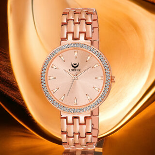                       Lorenz Luxury Stylish Rose Gold Watch for Women & Girls | AS-108A                                              