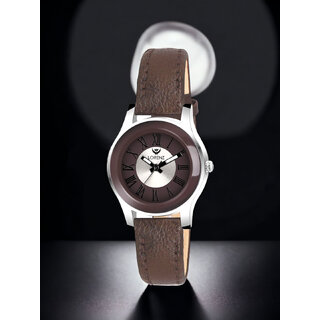                       Lorenz Two Tone Dial & Brown Leather Strap Analogue Watch for Women & Girls | AS-120A                                              