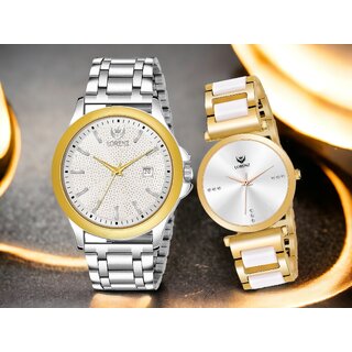                       Lorenz Premium Collection Of Couple Watch Combo Am-15A                                              