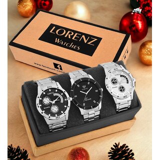                       Lorenz Black, White Color Round Shape Analog Watch                                              