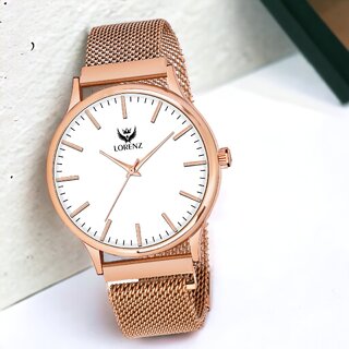                       Lorenz Classy Wired Mesh Megnet Band Ultra Slim Watch Analog Watch                                              