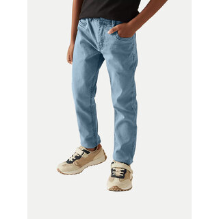                      Boys Slim Fit Light Blue  Denim Pants                                              