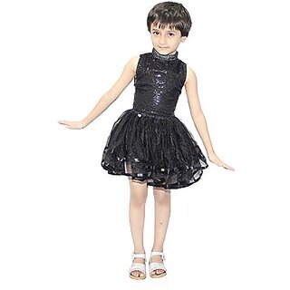                       Kaku Fancy Dresses Tu Tu Skirt Costume, Western Dance Costume - Black, For Girls                                              
