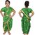 Kaku Fancy Dresses Marathi Girl Lavni Folk Dance Costume with Jewellery for Kids - Green