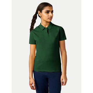                       Girls pea green Polo  T-shirt                                              