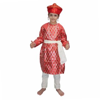                       Kaku Fancy Dresses Indian Historical King Character Costume / Baji Rao Costume / Maratha Peshwar Costume                                              