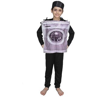                       Kaku Fancy Dresses Washing Machine Object Costume - Purple  White, Free Size, For Unisex                                              