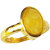 Natural And Certified Yellow Sapphire Gold Plated Adjustable Ring