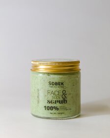 Sobek naturals Sweet peppermint face and body scrub  Exfoliate, acne and tan  paraben  SLS free