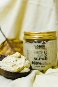 Sobek naturals Fresh papaya face and body scrub  Exfoliate, acne and tan  paraben  SLS free