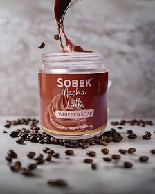 Sobek naturals Macha latte coffee whipped cream soap and body wash 100 grams