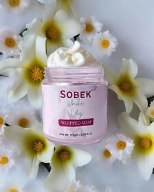 Sobek naturals White lily whipped cream soap and body wash 100 grams