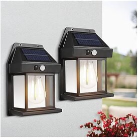 Daybetter Wall Lamp Solar Lights  Wireless Dusk To Porch Lights  Fixture Solar Wall Lantern With 3 Modes Waterproof Outdoor Lighting For Office  Home Garden  Balcony (Pack Of 2) Tar-G1