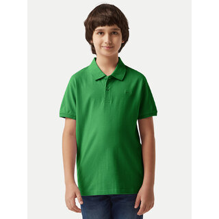                       Boys Maroon Plain Polo T-shirt                                              