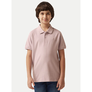                       Boys Red Plain Polo T-shirt                                              