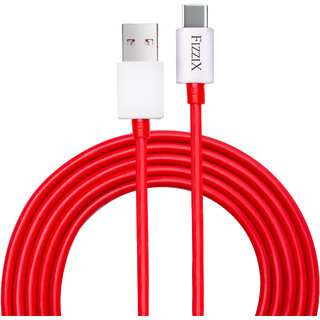 Fizzix ACR150 USB Type-A to Type-C  5A Fast Charging  480 Mbps Data Transfer Speed  Length 1.5M (4.11Ft) Tangle Free