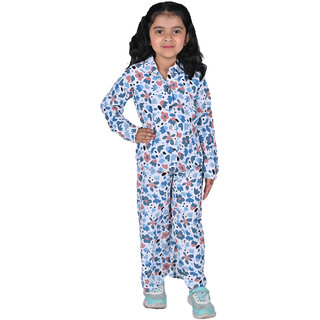                       Kid Kupboard Cotton Girls Sleepsuit, Multicolor, Full-Sleeves, 7-8 Years KIDS6036                                              
