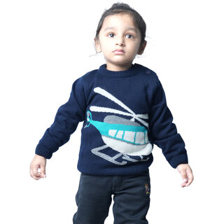                       Kid Kupboard Cotton Baby Boys Sweatshirt, Dark Blue, Full-Sleeves, Round Neck, 2-3 Years KIDS6037                                              