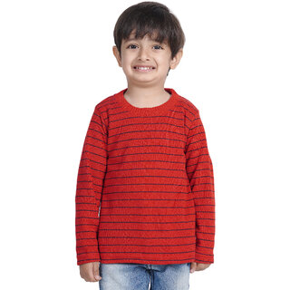                       Kid Kupboard Cotton Baby Boys Sweatshirt, Red, Full-Sleeves, Round Neck, 4-5 Years KIDS6038                                              