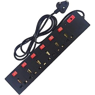 Daybetter Extension Board With 6 Socket 6 Switches Universal Cord Heavy Duty Copper And Led Indicator Multi Plug High (2 Meter) Tar-Ge4