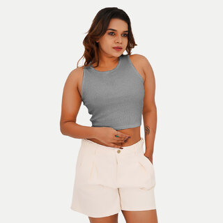                       Womens Grey melange  Tanktop                                              