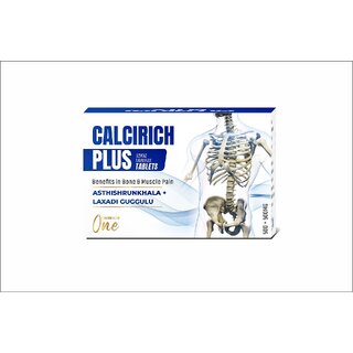 Enrrich One Calcirich Plus(30tablets) herbal tablets for bones and muscle pain Asthishrunkhala  Laxadi Guggulu