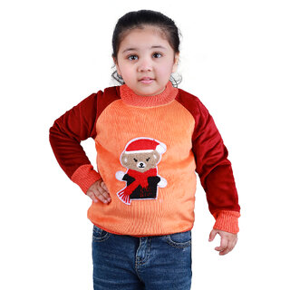                       Kid Kupboard Cotton Baby Girls Sweatshirt, Multicolor, Full-Sleeves, Round Neck, 3-4 Years KIDS6060                                              