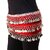 Kaku Fancy Dresses Red Silver Sanil Belly Belt for Western Belly Dance - Red  Silver, Free Size, for Girls