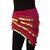 Kaku Fancy Dresses Magenta Golden Triangle Belly Belt for Western Belly Dance - Magenta  Golden, Free Size, for Girls