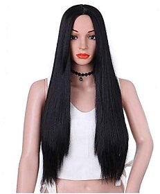 Kaku Fancy Dresses Girl Straight Styler Black Color Hair Wig - Black, Free Size, for Girls
