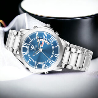                       Lorenz Day & Date Edition Blue Dial Analog Watch For Men | Watch For Boys                                              