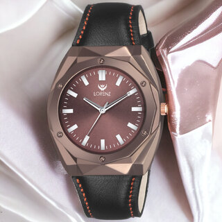                       Lorenz Men'S Fashion Stainless Steel Case | Elite Collection Brown Analog Watch For Men                                              