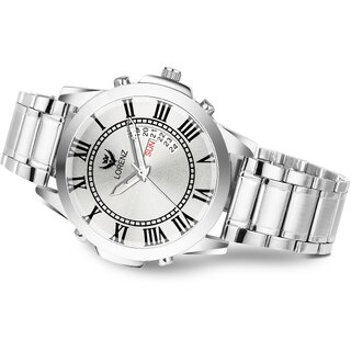                       Lorenz Day & Date Edition Silver Dial Analog Watch For Men | Watch For Boys                                              