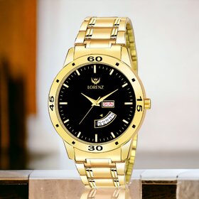 Lorenz Black Dial Gold Watch For Men | Watch For Boys