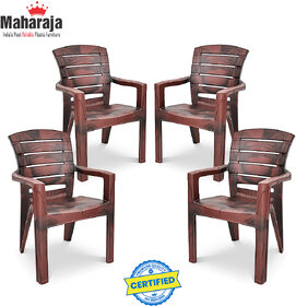Maharaja SINGHAM-101 Chairs for Home, Caf, Garden  Bearing Capacity up to 200Kg (Pack of 4, Copper)
