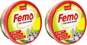 Cutee Femo Dish Wash Shine Round - 500g (Pack Of 2)