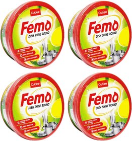 Cutee Femo Dish Wash Shine Round - 500g (Pack Of 4)