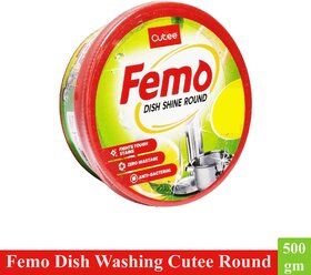 Cutee Femo Dish Washing Round - Pack Of 1 (500gm)