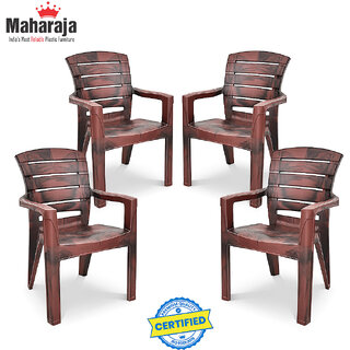                       Maharaja SINGHAM-101 Chairs for Home, Caf, Garden  Bearing Capacity up to 200Kg (Pack of 4, Copper)                                              