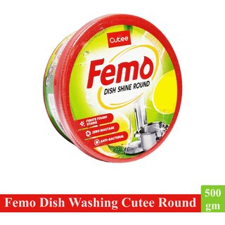                       Cutee Femo Dish Washing Round - Pack Of 1 (500gm)                                              