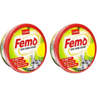Cutee Femo Dish Wash Shine Round - 250g (Pack Of 2)