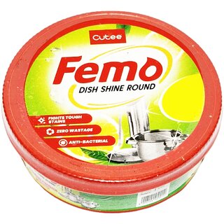                       Cutee Femo Dish Wash Round - 250g                                              
