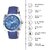 Lorenz Men'S Fashion Stainless Steel Case  Superior Blue Square Dial Watch For Men