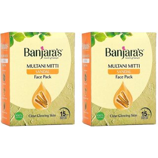                       Banjaras Multani Mitti Sandal Face Pack - 100g (Pack Of 2)                                              