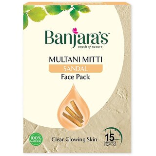                       Banjara's Multani Mitti + Sandal Face Pack Powder - 100gm                                              
