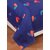 Homeberry Navy Blue Multi Heart Single Bedsheet with Single Pillow Cover